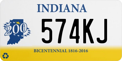 IN license plate 574KJ