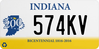 IN license plate 574KV