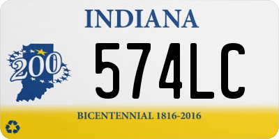 IN license plate 574LC