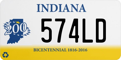 IN license plate 574LD