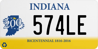 IN license plate 574LE