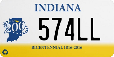 IN license plate 574LL