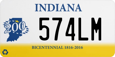 IN license plate 574LM