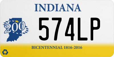 IN license plate 574LP