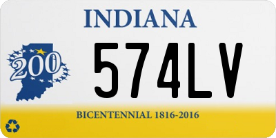 IN license plate 574LV