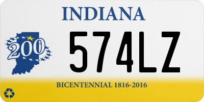 IN license plate 574LZ