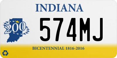 IN license plate 574MJ