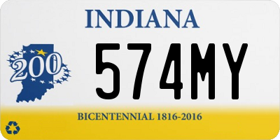IN license plate 574MY