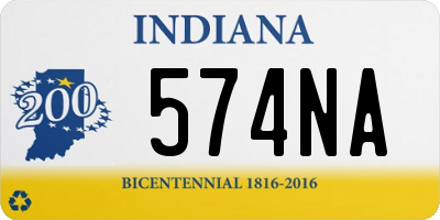 IN license plate 574NA