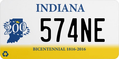 IN license plate 574NE