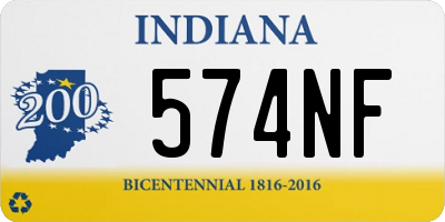 IN license plate 574NF