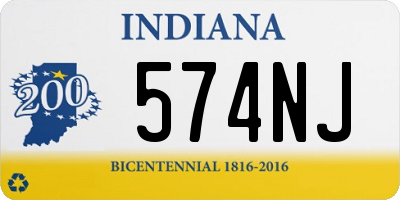 IN license plate 574NJ