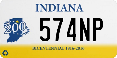 IN license plate 574NP