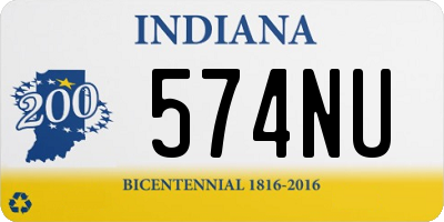 IN license plate 574NU