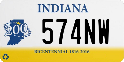 IN license plate 574NW