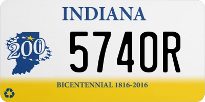 IN license plate 574OR