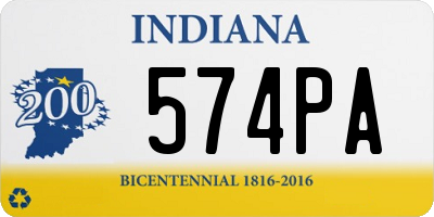 IN license plate 574PA