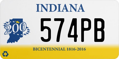 IN license plate 574PB