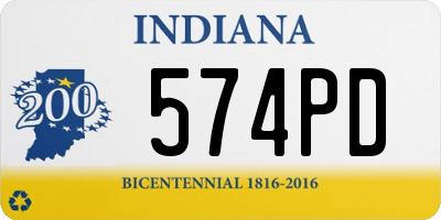 IN license plate 574PD