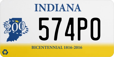 IN license plate 574PO