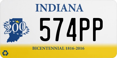 IN license plate 574PP