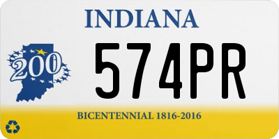 IN license plate 574PR