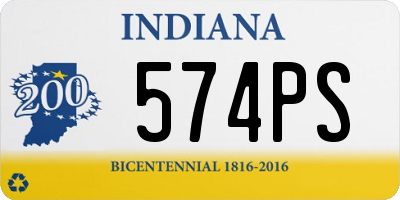 IN license plate 574PS