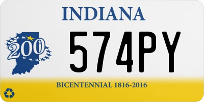 IN license plate 574PY