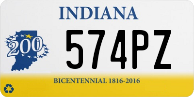 IN license plate 574PZ