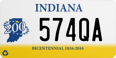 IN license plate 574QA