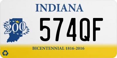 IN license plate 574QF