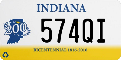 IN license plate 574QI