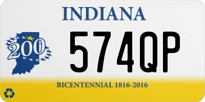 IN license plate 574QP