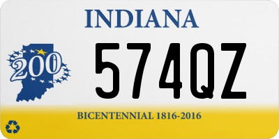 IN license plate 574QZ