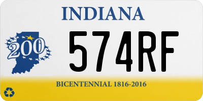 IN license plate 574RF
