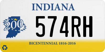 IN license plate 574RH