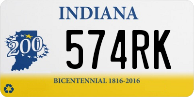 IN license plate 574RK