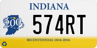 IN license plate 574RT