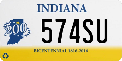 IN license plate 574SU