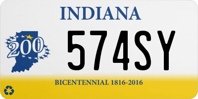 IN license plate 574SY