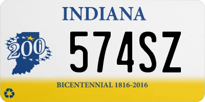 IN license plate 574SZ