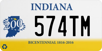 IN license plate 574TM