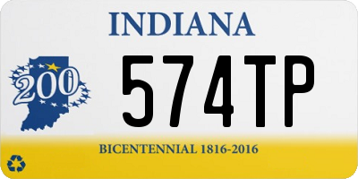 IN license plate 574TP