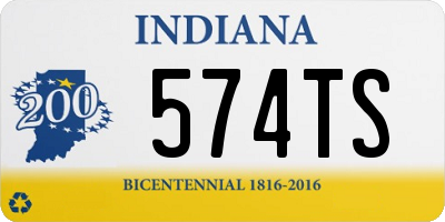 IN license plate 574TS