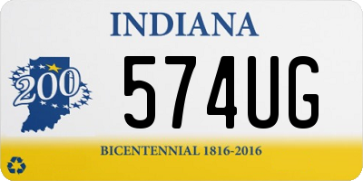 IN license plate 574UG