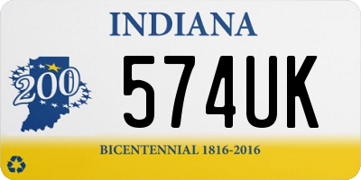 IN license plate 574UK