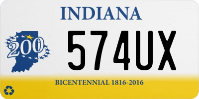 IN license plate 574UX