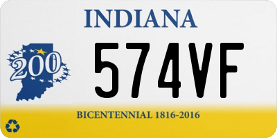 IN license plate 574VF