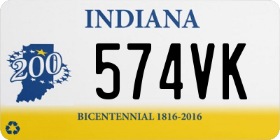 IN license plate 574VK