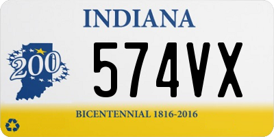 IN license plate 574VX